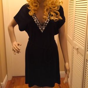 Black stretchy dress with gorgeous glass stones